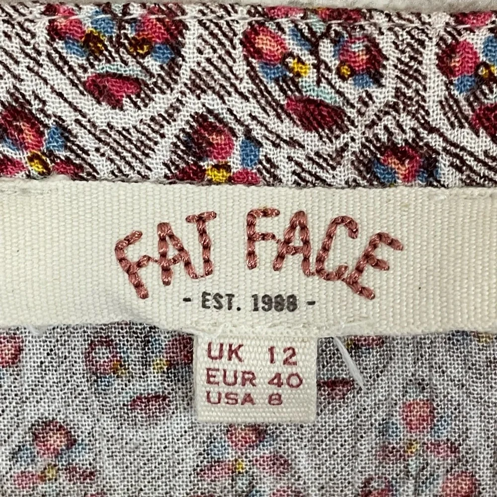 Fatface Ruffle Print Top - Picture 2 of 6